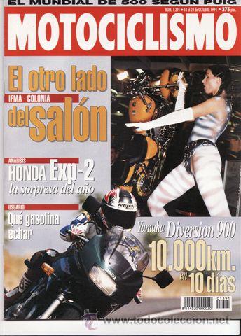 Coches y motocicletas: REVISTA MOTOCICLISMO N&ordm; 1391 A&Ntilde;O 1994. FONDO YAMAHA DIVERSI&Oacute;N 900. NOVEDAD: HONDA EXP-2. REPORTAJES