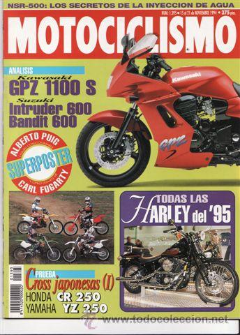 Cars and Motorcycles: REVISTA MOTOCICLISMO N&ordm; 1395 A&Ntilde;O 1994. PRUEBA: HONDA CR 250 R. YAMAHA YZ 250.