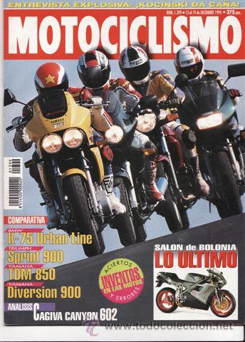 Cars and Motorcycles: REVISTA MOTOCICLISMO N&ordm; 1399 A&Ntilde;O 1994. COMP: BMW K 75 URBAN LINE. TRIUMPH SPRINT 900, YAMAHA TDM 850