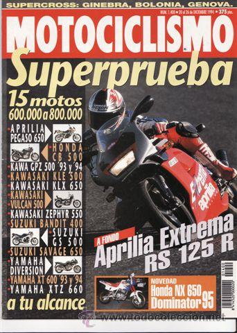 Autos und Motorr&auml;der: REVISTA MOTOCICLISMO N&ordm; 1400 A&Ntilde;O 1994. PRUEBA: APRILIA EXTREMA RS 125 R. PRESENTACI&Oacute;N: HONDA NX 650