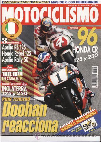 Autos und Motorr&auml;der: REVISTA MOTOCICLISMO N&ordm; 1425 A&Ntilde;O 1995. PRU: HONDA CR 125 R Y CR 250 R.APRILIA RS 125.