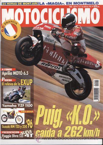 Voitures et Motocyclettes: REVISTA MOTOCICLISMO N&ordm; 1429 A&Ntilde;O 1995. PRUEBA: YAMAHA YZF 1100. APRILIA MOTO 6.2 PHILIPPE STARK.