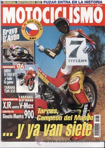 Voitures et Motocyclettes: REVISTA MOTOCICLISMO N&ordm; 1435 A&Ntilde;O 1995. PRUEBA: BIMOTA MANTRA 900. COMPARATIVA: YAMAHA V-MAX 1200