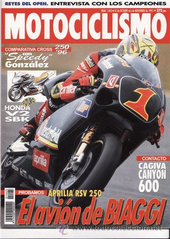 Autos und Motorr&auml;der: REVISTA MOTOCICLISMO N&ordm; 1445 A&Ntilde;O 1995. PRUEBA: CAGIVA CANYON 600. COMP: HONDA CR 250, YAMAHA YZ 250