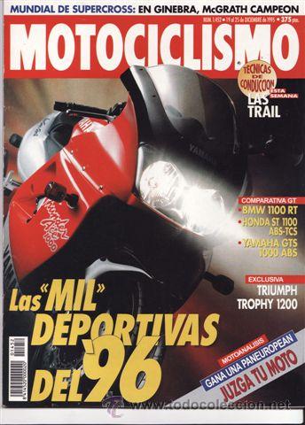 Cars and Motorcycles: REVISTA MOTOCICLISMO N&ordm; 1452 A&Ntilde;O 1995. PRU: TRIUMPH TROPHY 1200. PGO BIG MAX 50. COMP: BMW R 1100 RT