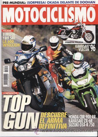 Coches y Motocicletas: REVISTA MOTOCICLISMO N&ordm; 1459 A&Ntilde;O 1996. PRU: BIMOTA YB9 SR1. MONTESA COTA 314 R. COMP: HONDA CBR 900