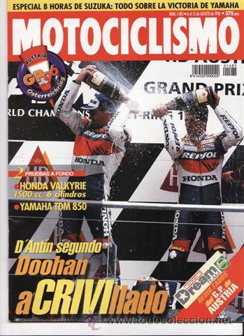 Voitures et Motocyclettes: REVISTA MOTOCICLISMO N&ordm; 1485 A&Ntilde;O 1996. PRUEBA: HONDA F-6 C VALKYRIE. YAMAHA TDM 850.