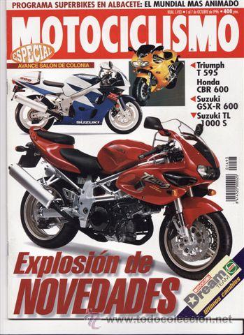 Voitures et Motocyclettes: REVISTA MOTOCICLISMO N&ordm; 1493 A&Ntilde;O 1996. PRUEBA: YAMAHA TRX. YAMAHA TDM 850. TRIUMPH 900 ADVENTURER.
