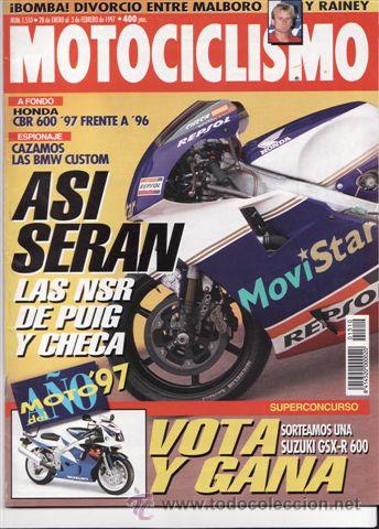 Automobili e Motociclette: REVISTA MOTOCICLISMO N&ordm; 1510 A&Ntilde;O 1997. COMPARATIVA: HONDA CBR 600 (97) Y HONDA CBR 600 (96). REPORTA