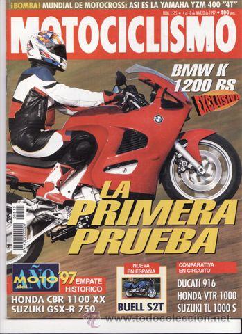 Coches y Motocicletas: REVISTA MOTOCICLISMO N&ordm; 1515 A&Ntilde;O 1997. PRU: BMW K 1200 RS. MONTESA COTA 315R. BUELL ST2 THUNDERBOLT.