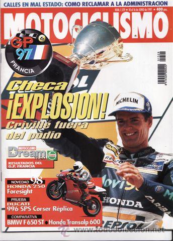 Voitures et Motocyclettes: REVISTA MOTOCICLISMO N&ordm; 1529 A&Ntilde;O 1997.PRU:DUCATI 916 SPS.COMP: BMW F650 ST Y HONDA XL 600V TRANSALP.