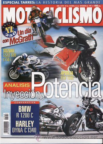 Coches y Motocicletas: REVISTA MOTOCICLISMO N&ordm; 1549 A&Ntilde;O 1997. PRU: APRILIA RSV 1000.VESPA ET2.YAMAHA YZ 250 JEREMY MCGRATH.