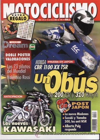Voitures et Motocyclettes: REVISTA MOTOCICLISMO N&ordm; 1573 A&Ntilde;O 1998. PRU: HONDA CBR 1100 DE TECHNICAL SPORTS. COMP: HONDA XR 400R