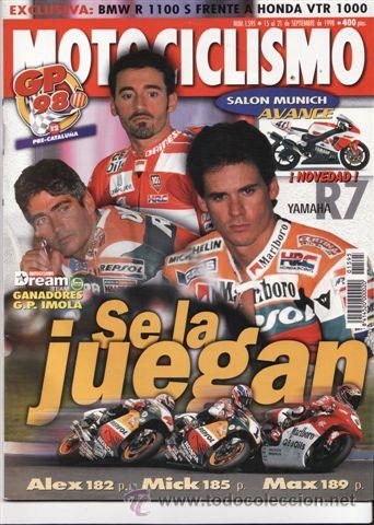 Cars and Motorcycles: REVISTA MOTOCICLISMO N&ordm; 1595 A&Ntilde;O 1998. PRU: YAMAHA R7. DAELIM VS 12 ADVANCE II. COMP: BMW R 1100 S Y
