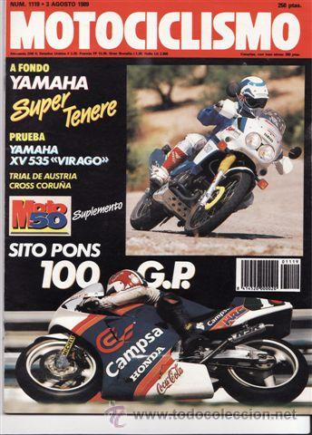 Automobili e Motociclette: REVISTA MOTOCICLISMO N&ordm; 1119 A&Ntilde;O 1989. PRUEBA: YAMAHA SUPER TENERE. PRUEBA: YAMAHA XV 535 VIRAGO. RE