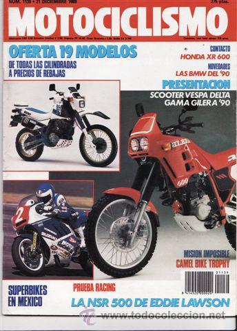 Cars and Motorcycles: REVISTA MOTOCICLISMO N&ordm; 1139 A&Ntilde;O 1989. PRUEBA: HONDA XR 600. PRUEBA RACING: HONDA NSR 500.