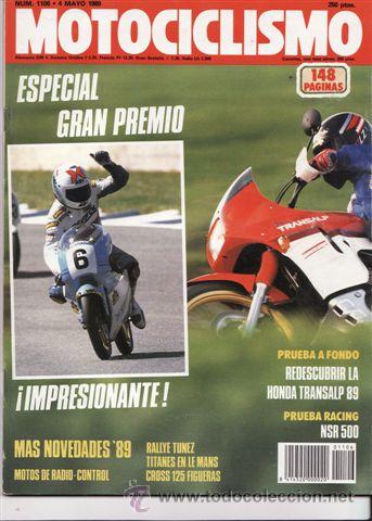 Autos und Motorr&auml;der: REVISTA MOTOCICLISMO N&ordm; 1106 A&Ntilde;O 1989. PRUEBA: HONDA TRANSALP. RACING: HONDA NSR 500 GP.