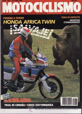 Voitures et Motocyclettes: REVISTA MOTOCICLISMO N&ordm; 1062 A&Ntilde;O 1988. PRUEBA: HONDA XRV 650. PRUEBA: NORTON COMMANDER. REPORTAJES Y