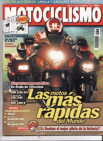 Cars and Motorcycles: REVISTA MOTOCICLISMO N&ordm; 1617 A&Ntilde;O 1999. PRU:SUZUKI TU 125 X.YAMAHA WR 250 2T. COMP:HONDA CBR 1100 XX.