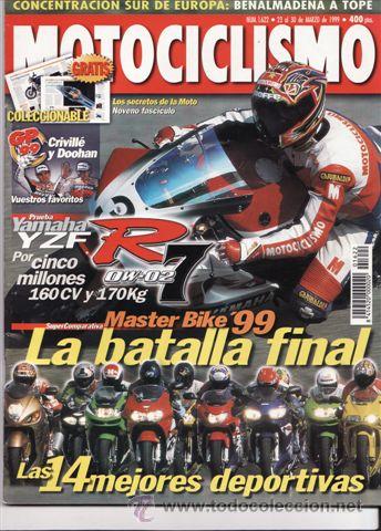 Coches y motocicletas: REVISTA MOTOCICLISMO N&ordm; 1622 A&Ntilde;O 1999. PRUEBA: YAMAHA R7. BMW 1200 LT. COMP: MASTER BIKE.
