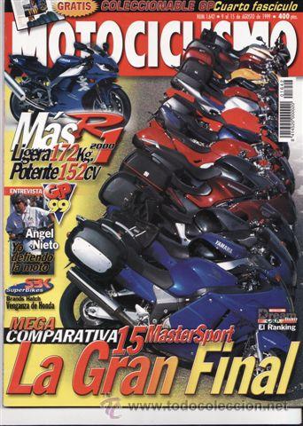Cars and Motorcycles: REVISTA MOTOCICLISMO N&ordm; 1642 A&Ntilde;O 1999. PRUEBA: HONDA CB 400 SUPER FOUR. ITALJET DRAGSTER 50.