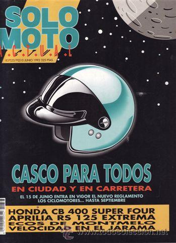Autos und Motorr&auml;der: REVISTA SOLO MOTO ACTUAL N&ordm; 837 A&Ntilde;O 1992. TEST: HONDA CB 400 SUPER FOUR. PRE:APRILIA RS 125 EXTREMA.