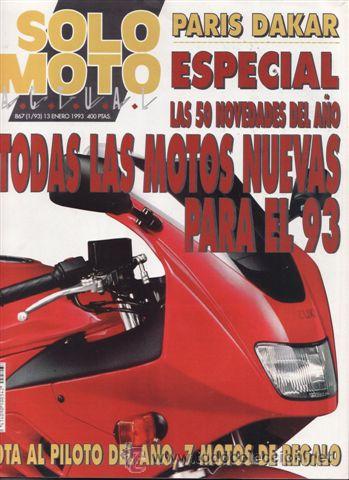 Autos und Motorr&auml;der: REVISTA SOLO MOTO ACTUAL N&ordm; 867 A&Ntilde;O 1993.TEST: GAS GAS CONTAC T 25. PRES: TRIUMPH TIGER 900.