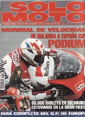 Coches y motocicletas: REVISTA SOLO MOTO ACTUAL N&ordm; 891 A&Ntilde;O 1993. PRUEBA: CAGIVA ELEFANT 900. YAMAHA BW-S 65.