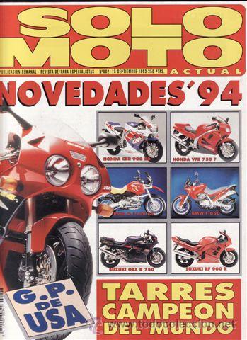 Voitures et Motocyclettes: REVISTA SOLO MOTO ACTUAL N&ordm; 902 A&Ntilde;O 1993. PIAGGIO 125 SKIPPER.