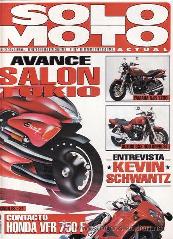 Coches y motocicletas: REVISTA SOLO MOTO ACTUAL N&ordm; 907 A&Ntilde;O 1993. PRUEBA: HONDA VFR 750 F. REPORTAJES Y DEPORTE PREGUNTAR.