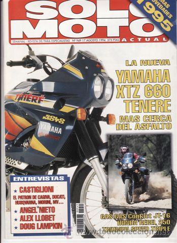 Voitures et Motocyclettes: REVISTA SOLO MOTO ACTUAL N&ordm; 949 A&Ntilde;O 1994. PRUEBA: HONDA REBEL 250. GAS GAS CONTACT 16.