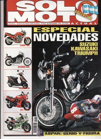 Cars and Motorcycles: REVISTA SOLO MOTO ACTUAL N&ordm; 955 A&Ntilde;O 1994. PRUEBA: HONDA SHADOW VT 1100. REPORTAJES Y DEPORTE PREGUNT