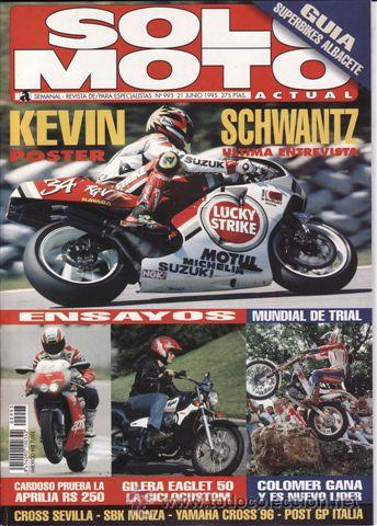 Autos und Motorr&auml;der: REVISTA SOLO MOTO ACTUAL N&ordm; 993 A&Ntilde;O 1995. PRUEBA: APRILIA RS 250. APRILIA RS 125. GILERA EAGLET 50.
