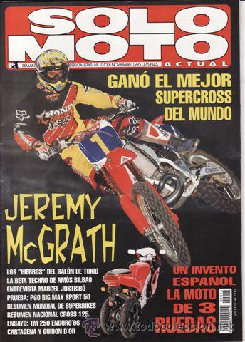 Carros e motociclos: REVISTA SOLO MOTO ACTUAL N&ordm; 1013 A&Ntilde;O 1995. PRUEBA: PGO BIG MAX SPORT. REPORTAJES Y DEPORTE PREGUNTAR