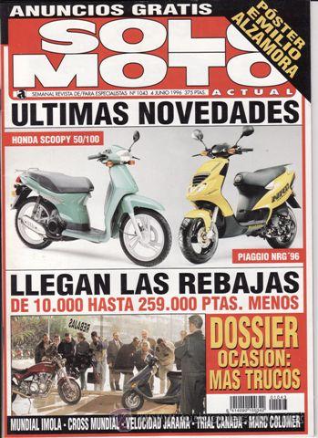 Voitures et Motocyclettes: REVISTA SOLO MOTO ACTUAL N&ordm; 1043 A&Ntilde;O 1996. REPORTAJES Y DEPORTE PREGUNTAR.