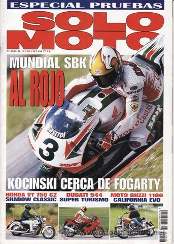 Voitures et Motocyclettes: REVISTA SOLO MOTO ACTUAL N&ordm; 1098 A&Ntilde;O 1997. PRUEBA: HONDA VT 750 C2 SHADOW ACE. PGO TORNADO 50