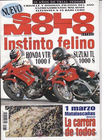 Voitures et Motocyclettes: REVISTA SOLO MOTO ACTUAL N&ordm; 1079 A&Ntilde;O 1997. PRUEBA: APRILIA GULLIVER 50 LC. COMP: HONDA VTR 1000