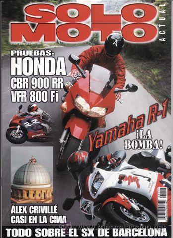 Cars and Motorcycles: REVISTA SOLO MOTO ACTUAL N&ordm; 1117 A&Ntilde;O 1997. PRU: HONDA CBR 900 RR. HONDA VFR 800 FI. YAMAHA YZF 1000.