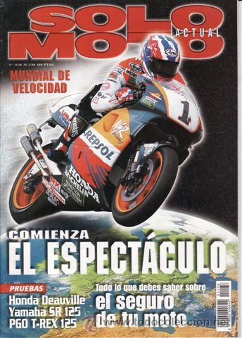 Cars and Motorcycles: REVISTA SOLO MOTO ACTUAL N&ordm; 1138 A&Ntilde;O 1998. PRUEBA: VOXAN V2 1000 ROADSTER. PGO T REX. YAMAHA SR 125.
