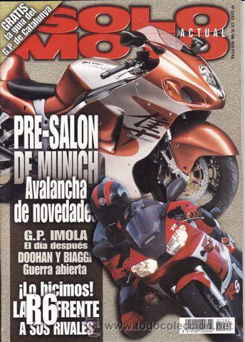Coches y motocicletas: REVISTA SOLO MOTO ACTUAL N&ordm; 1162 A&Ntilde;O 1998. PRUEBA: YAMAHA R6. PRUEBA: PIAGGIO SKIPPER 125. REPORTAJE