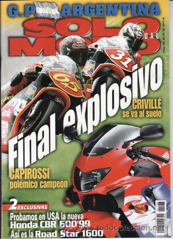 Cars and Motorcycles: REVISTA SOLO MOTO ACTUAL N&ordm; 1168 A&Ntilde;O 1998. PRUEBA: HONDA CBR 600. DAELIM VS 125 ADVANCE II.