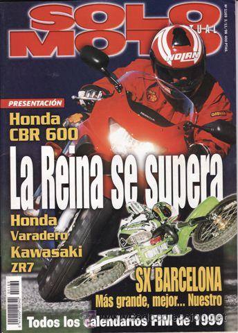 Voitures et Motocyclettes: REVISTA SOLO MOTO ACTUAL N&ordm; 1169 A&Ntilde;O 1998. PRESENTACI&Oacute;N: HONDA CBR 600 F. PRESENTACI&Oacute;N: HONDA XL 100