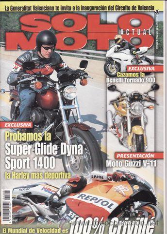 Cars and Motorcycles: REVISTA SOLO MOTO ACTUAL N&ordm; 1205 A&Ntilde;O 1999. PRUEBA: HARLEY FXDX DYNA SUPER GLIDE SPORT 1200. PRUEBA: