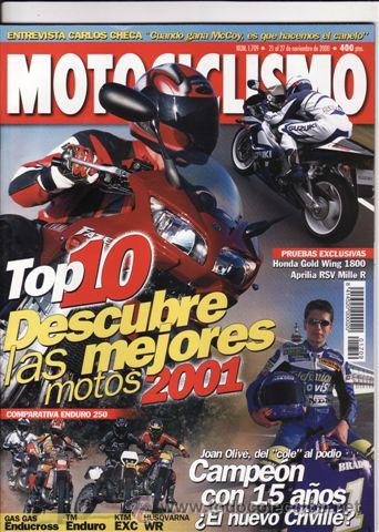 Carros e motociclos: REVISTA MOTOCICLISMO N&ordm; 1709 A&Ntilde;O 2000. PRUEBA: HONDA GL 1800 GOLD WING. COMP: GAS GAS ENDUCROSS 250