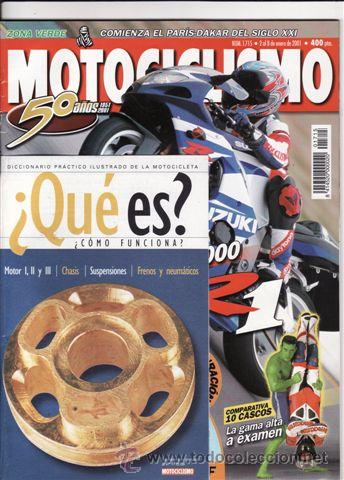 Coches y Motocicletas: REVISTA MOTOCICLISMO N&ordm; 1715 A&Ntilde;O 2001. PRUEBA: SUZUKI GSXR 1000. YAMAHA YZF R6. BENELLI VELVET 250.