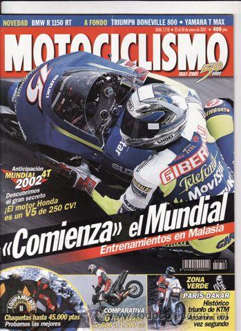 Autos und Motorr&auml;der: REVISTA MOTOCICLISMO N&ordm; 1718 A&Ntilde;O 2001. PRUEBA: TRIUMPH BONNEVILLE 800. YAMAHA XP 500 TMAX.
