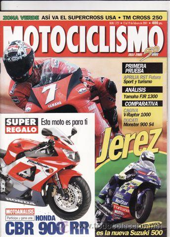 Cars and Motorcycles: REVISTA MOTOCICLISMO N&ordm; 1721 A&Ntilde;O 2001. PRUEBA: YAMAHA FJR 1300. APRILIA RST 1000. TM 250 CROSS.