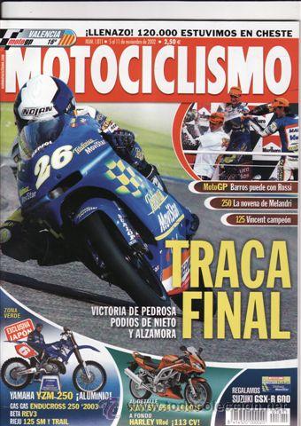 Autos und Motorr&auml;der: REVISTA MOTOCICLISMO N&ordm; 1811 A&Ntilde;O 2002. PRUEBA: GAS GAS EC 250. BETA REV3. RIEJU RRX MX 125 4T.