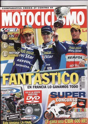 Cars and Motorcycles: REVISTA MOTOCICLISMO N&ordm; 1840 A&Ntilde;O 2003. PRU: HYOSUNG GT 250 COMNET. HONDA FJS 600 SILVER WINNG ABS.