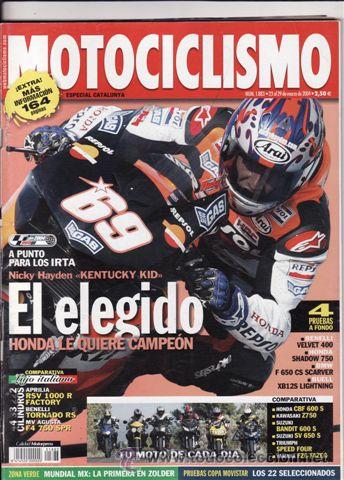 Autos und Motorr&auml;der: REVISTA MOTOCICLISMO N&ordm; 1883 A&Ntilde;O 2004. PRUEBA: HONDA VT 750 SHADOW. PRUEBA: BENELLI VELVET 400.